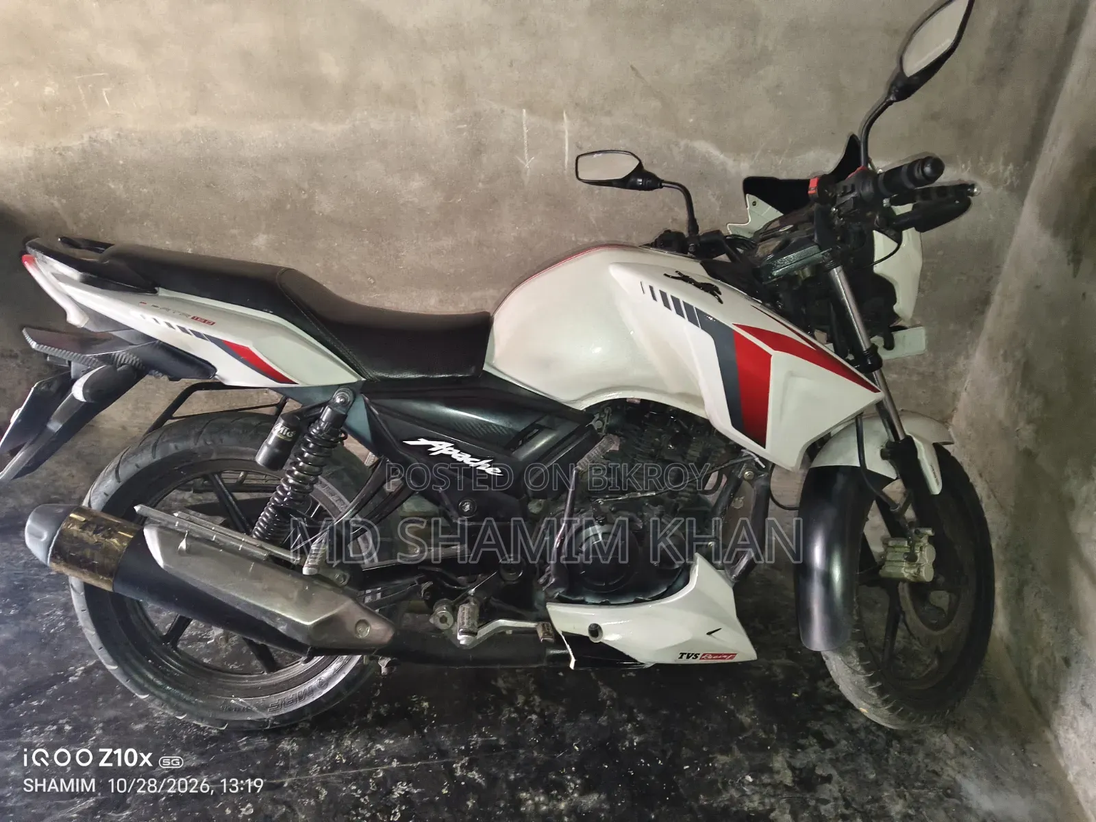 TVS Apache RTR 160 2V 2017 White