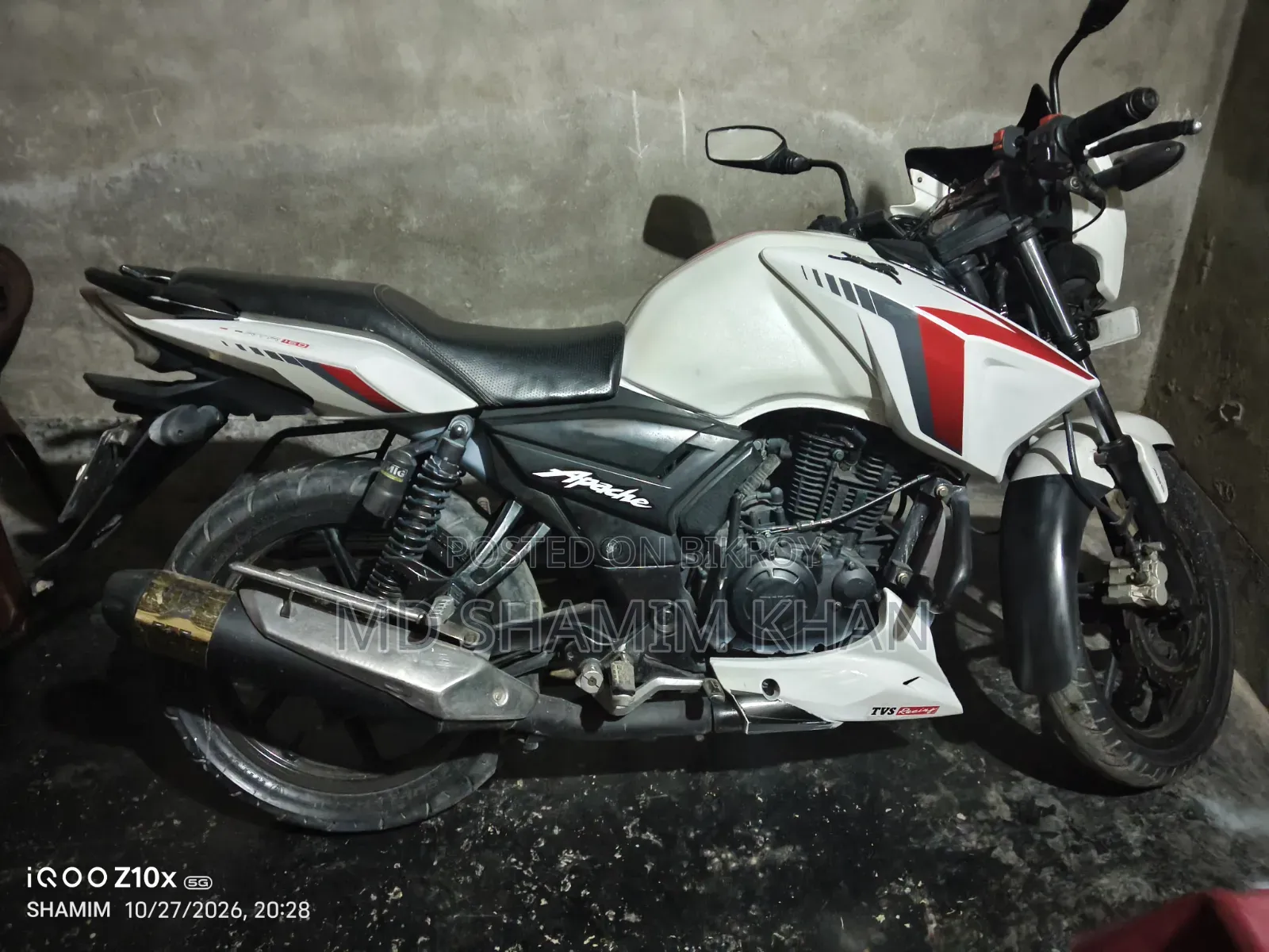 TVS Apache RTR 160 2V 2017 White