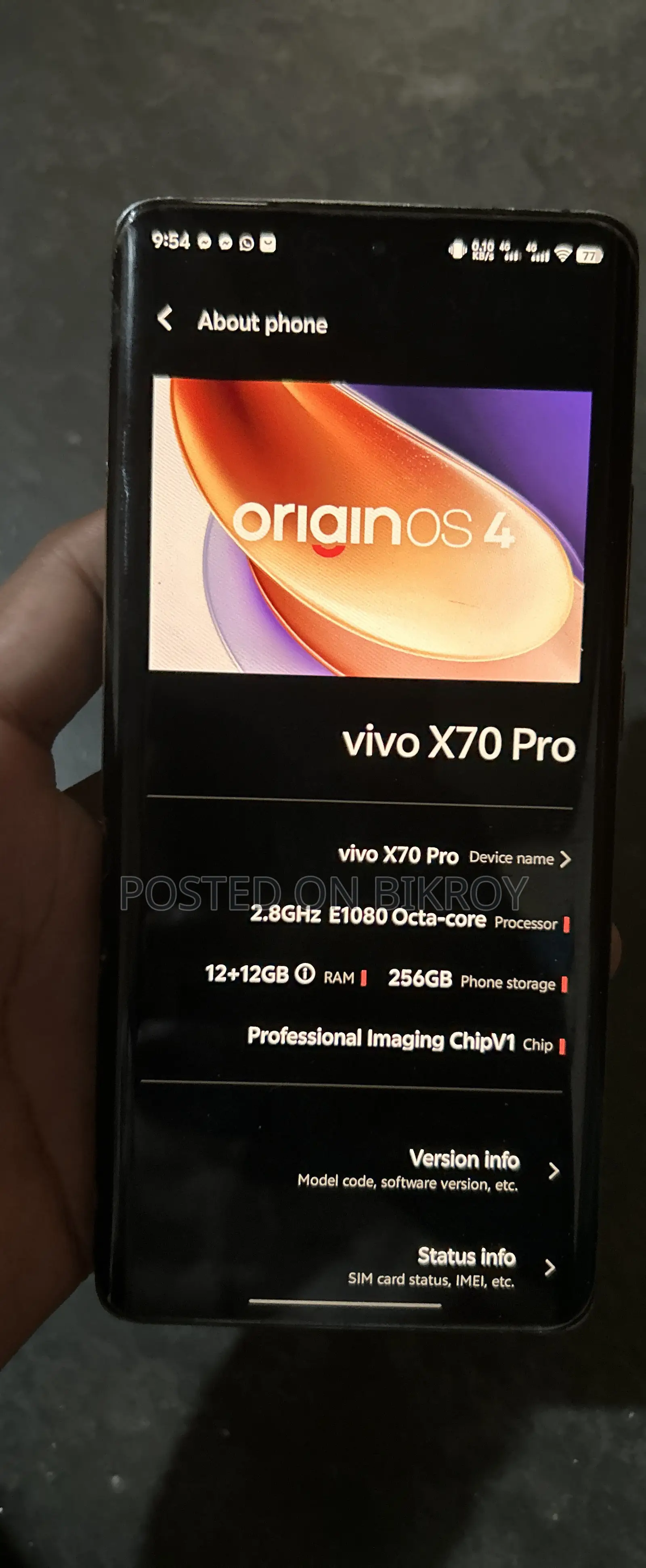 Vivo X70 Pro 256 GB Black