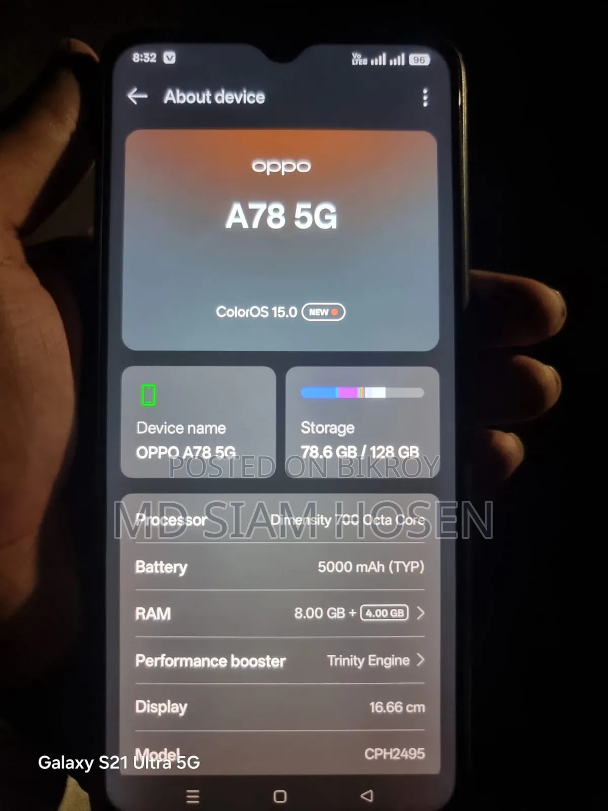 Oppo A78 5G 128 GB Black