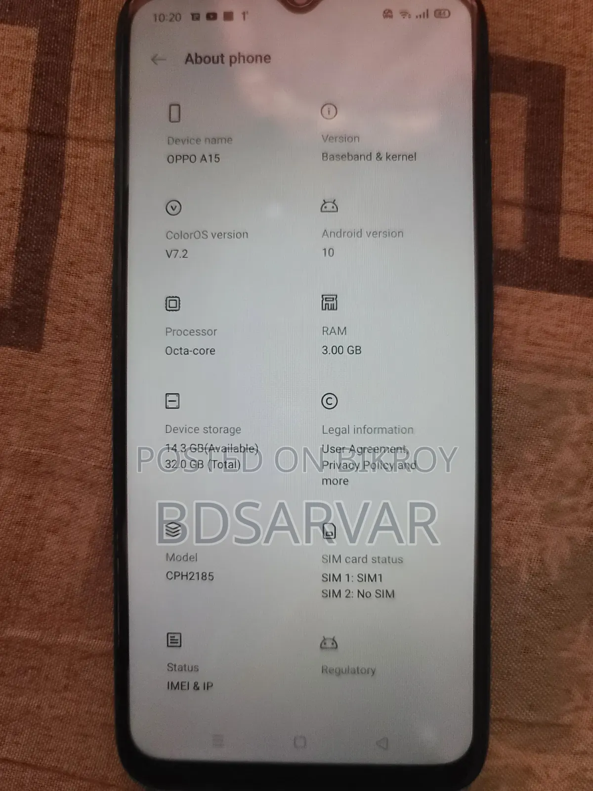 Oppo A15 32 GB Blue