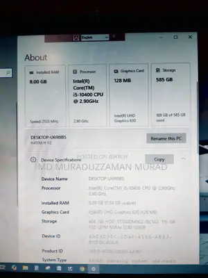 Desktop Computer Gigabyte 8GB Intel Core i5 SSD 512GB