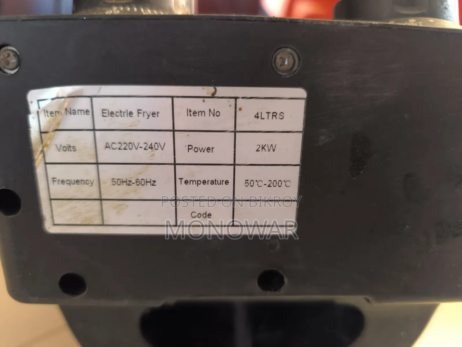 4L Electric Oil Fryer