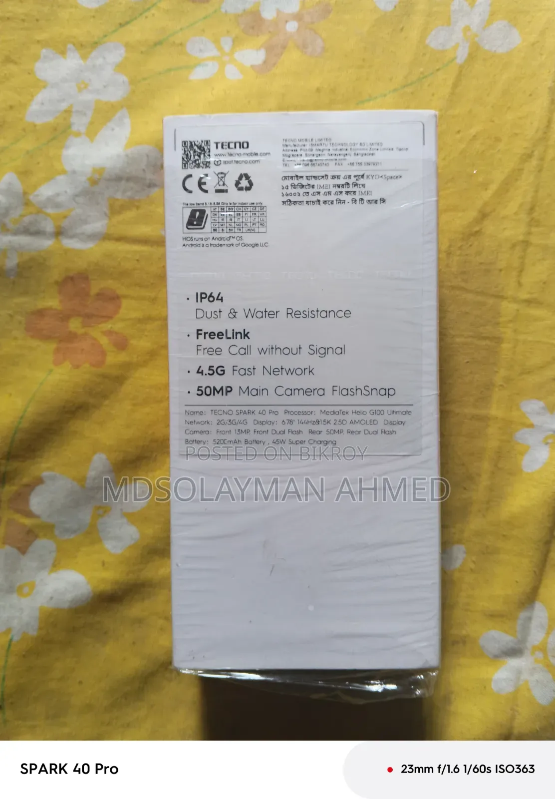 Tecno Spark 40 Pro 128 GB Black