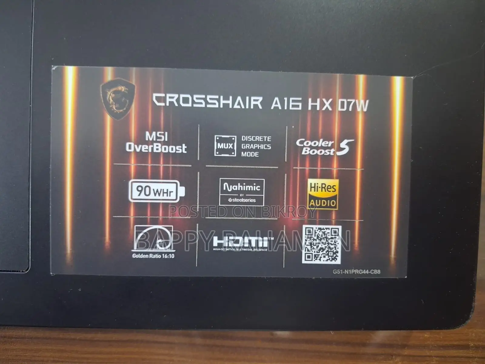 New Laptop MSI Crosshair 17 1GB AMD Ryzen 5 SSHD (Hybrid) 1T