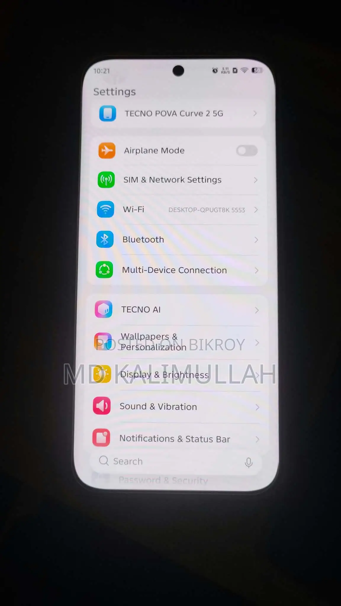 Tecno Pova Curve 2 5G 128 GB White