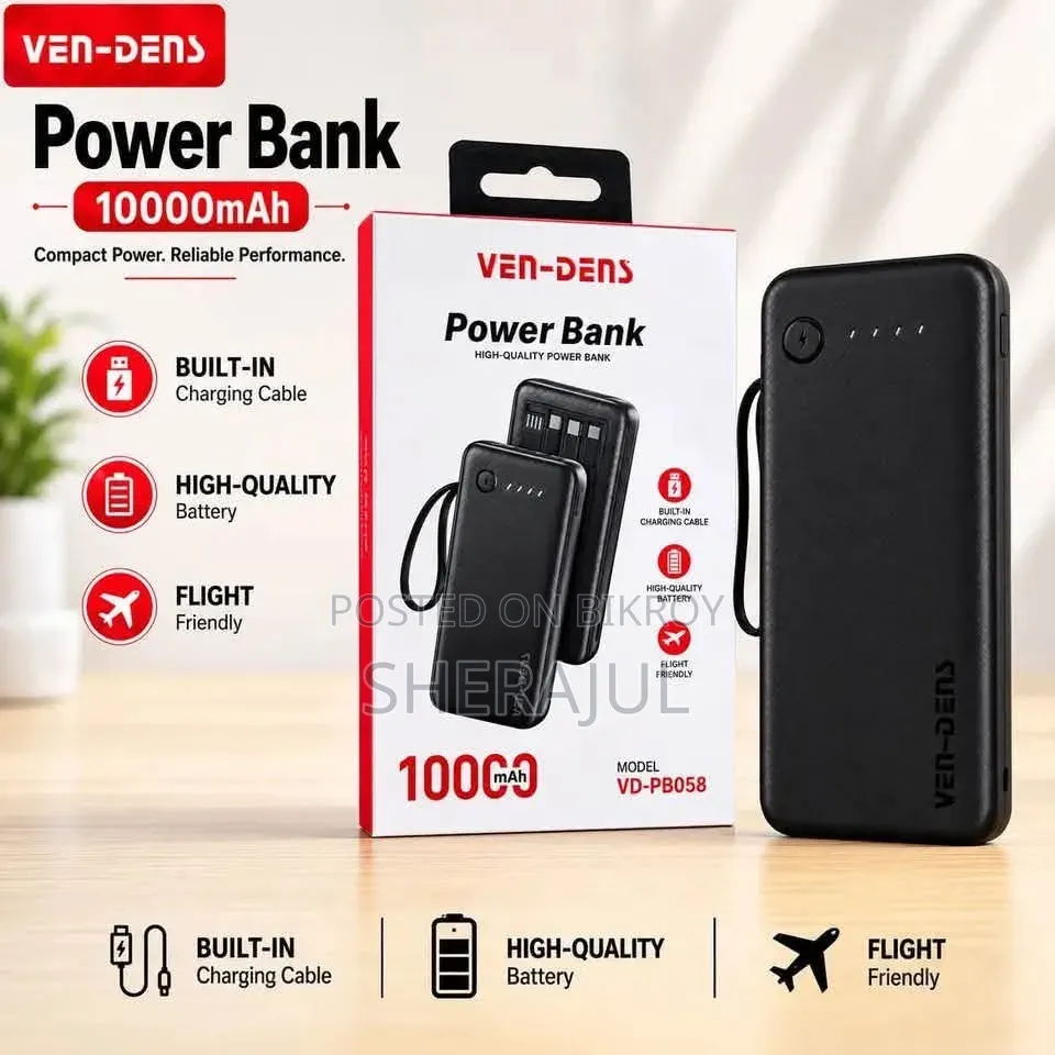 Smart and powerful backup! Ven-Dens 10,000mAh Power Bank.