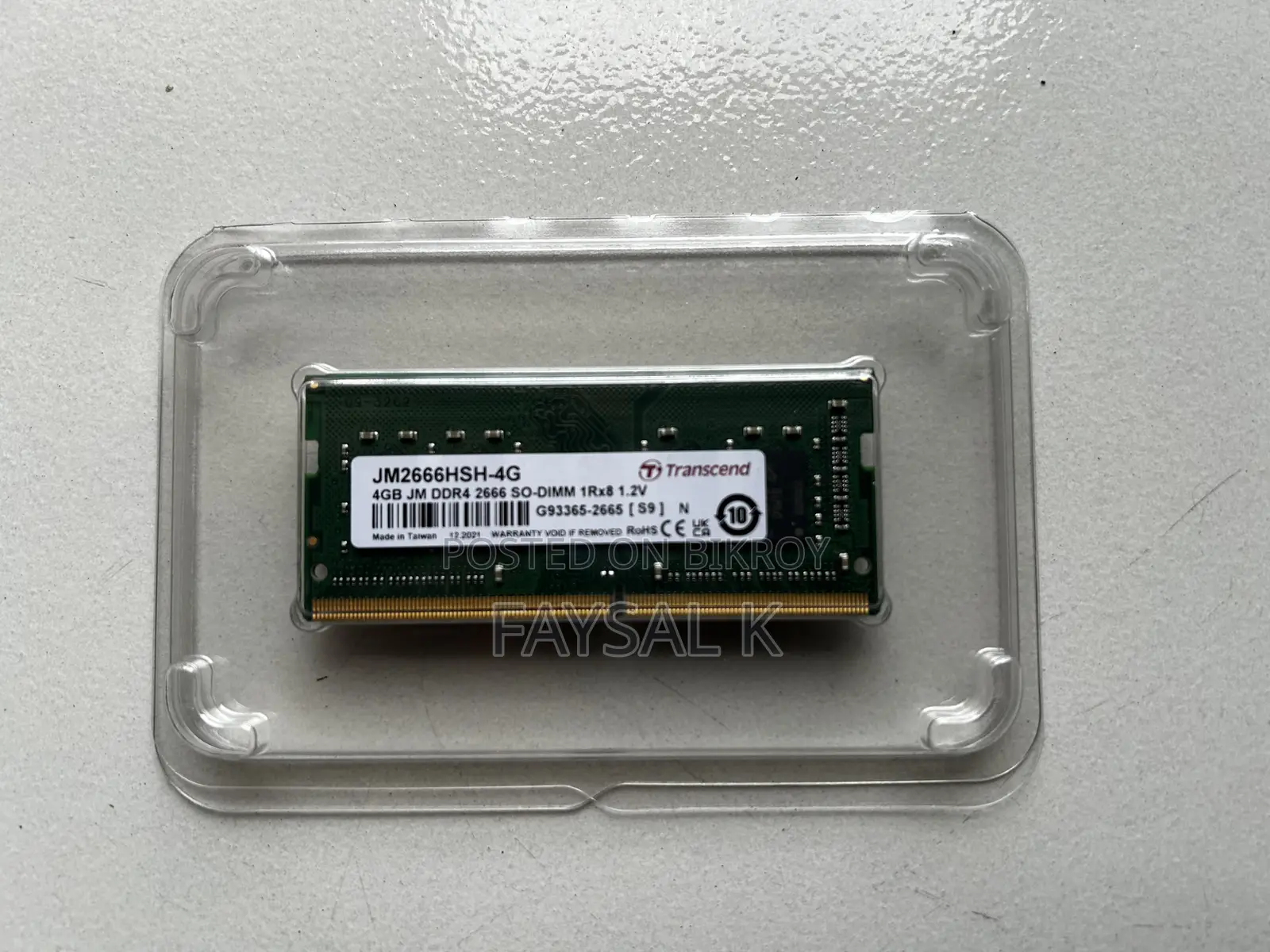 Transcend 4GB DDR4 2666MHz Bus SO-DIMM Laptop RAM