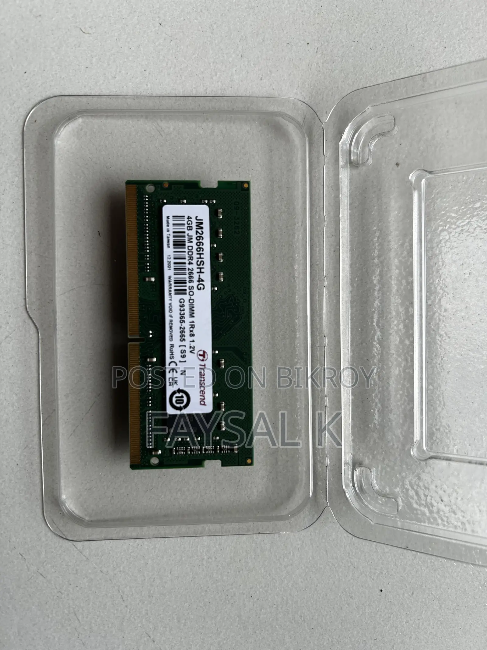 Transcend 4GB DDR4 2666MHz Bus SO-DIMM Laptop RAM