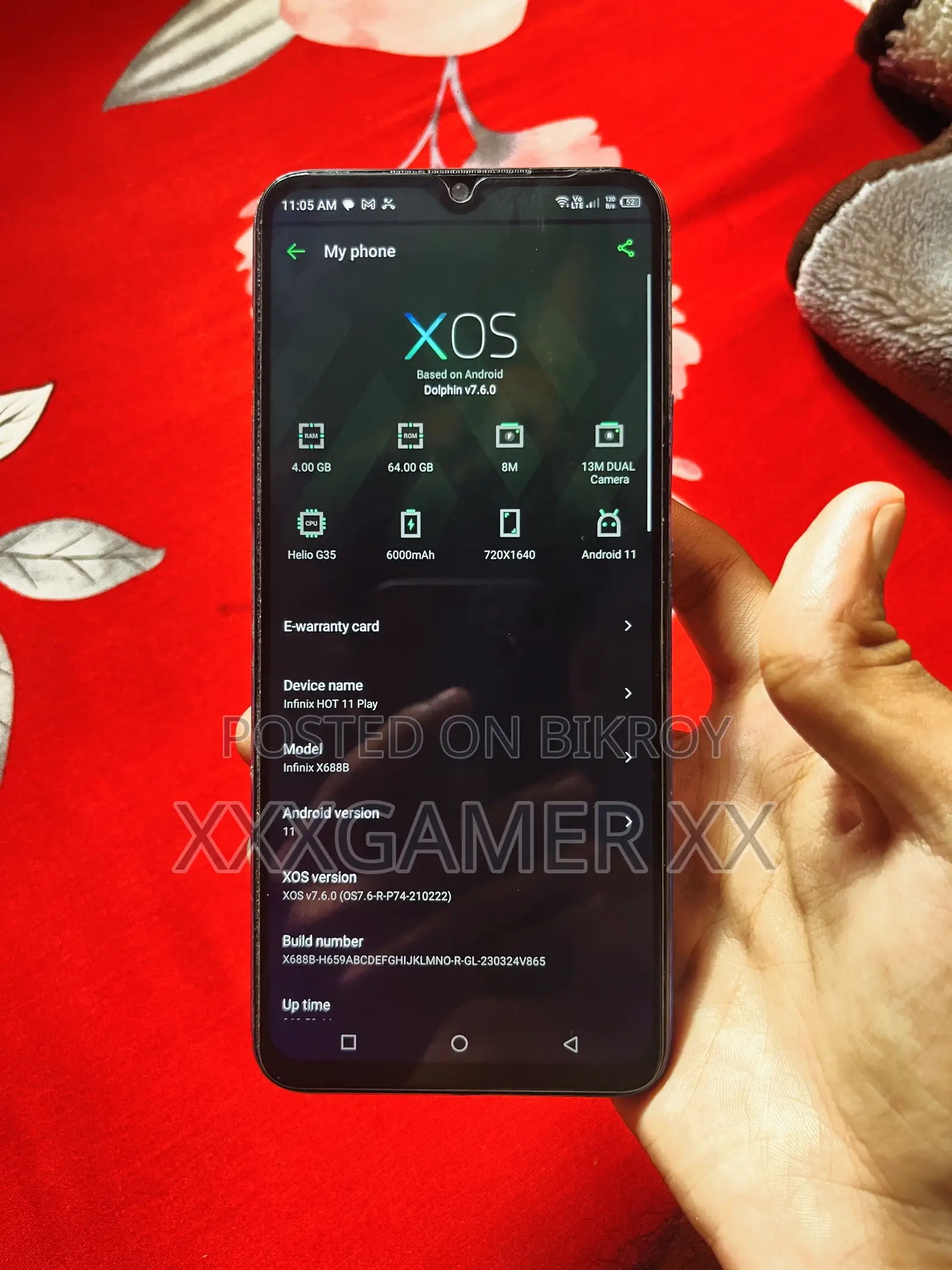 Infinix Hot 11 Play 64 GB Graphite