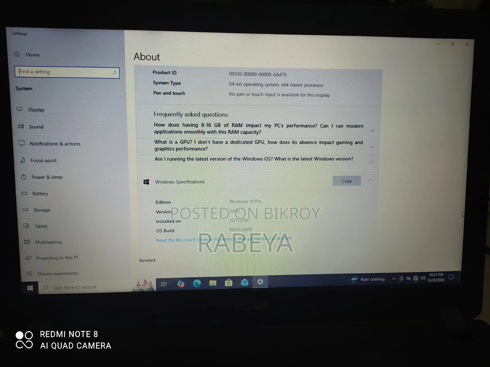 Laptop Acer Aspire 3 8GB Intel Core i3 HDD+SSD 256GB