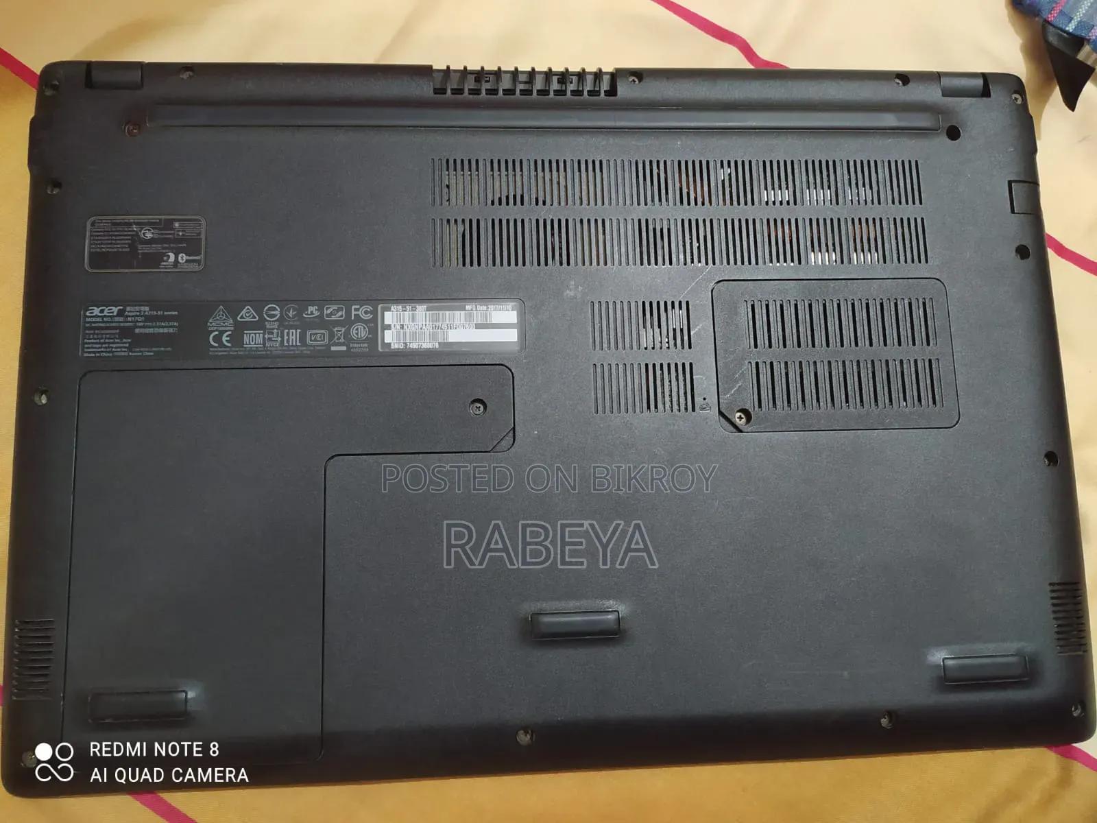 Laptop Acer Aspire 3 8GB Intel Core i3 HDD+SSD 256GB