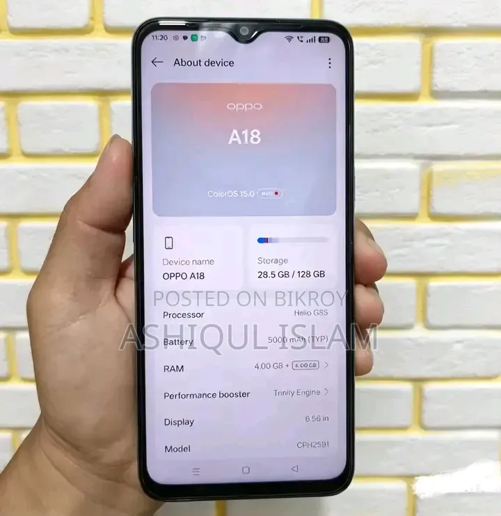 Oppo A18 128 GB Blue