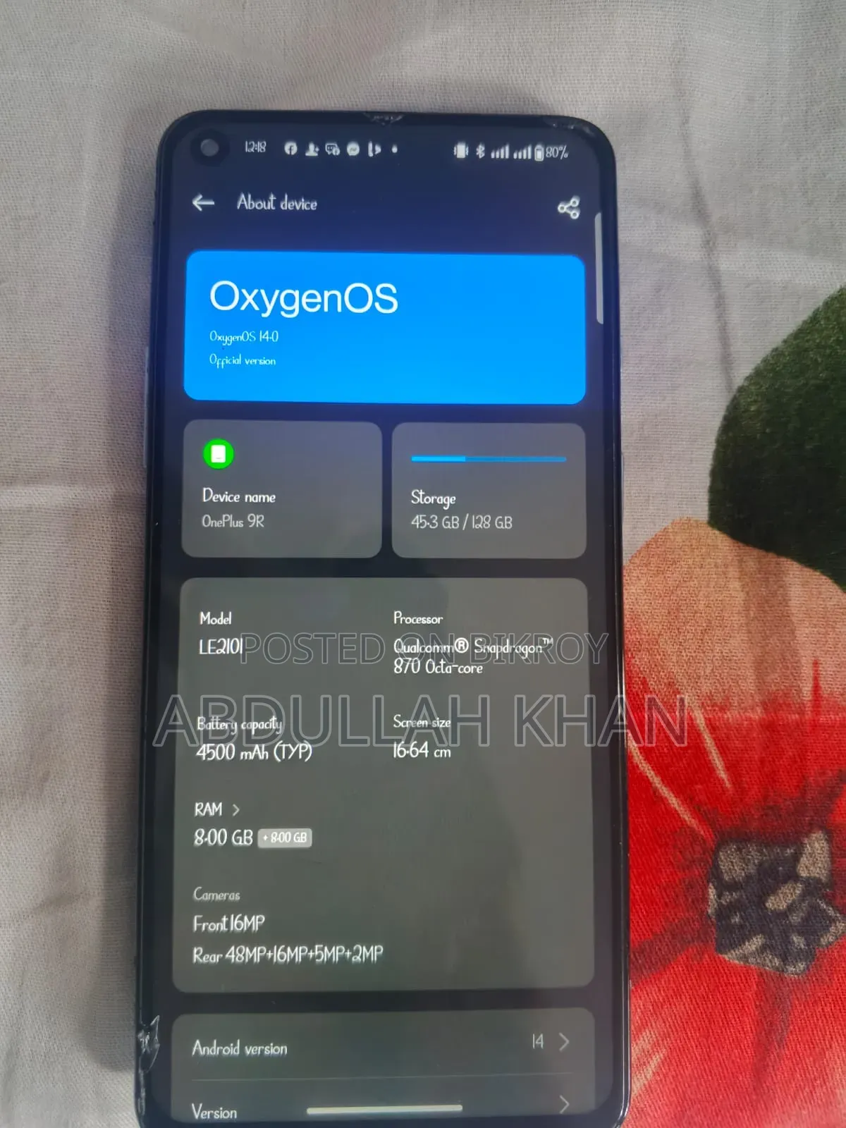 OnePlus 9R 128 GB Blue