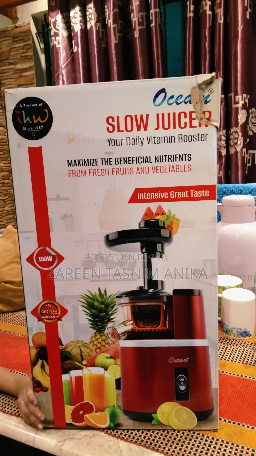 Ocean Slow Juicer 150W for Sale | Red |