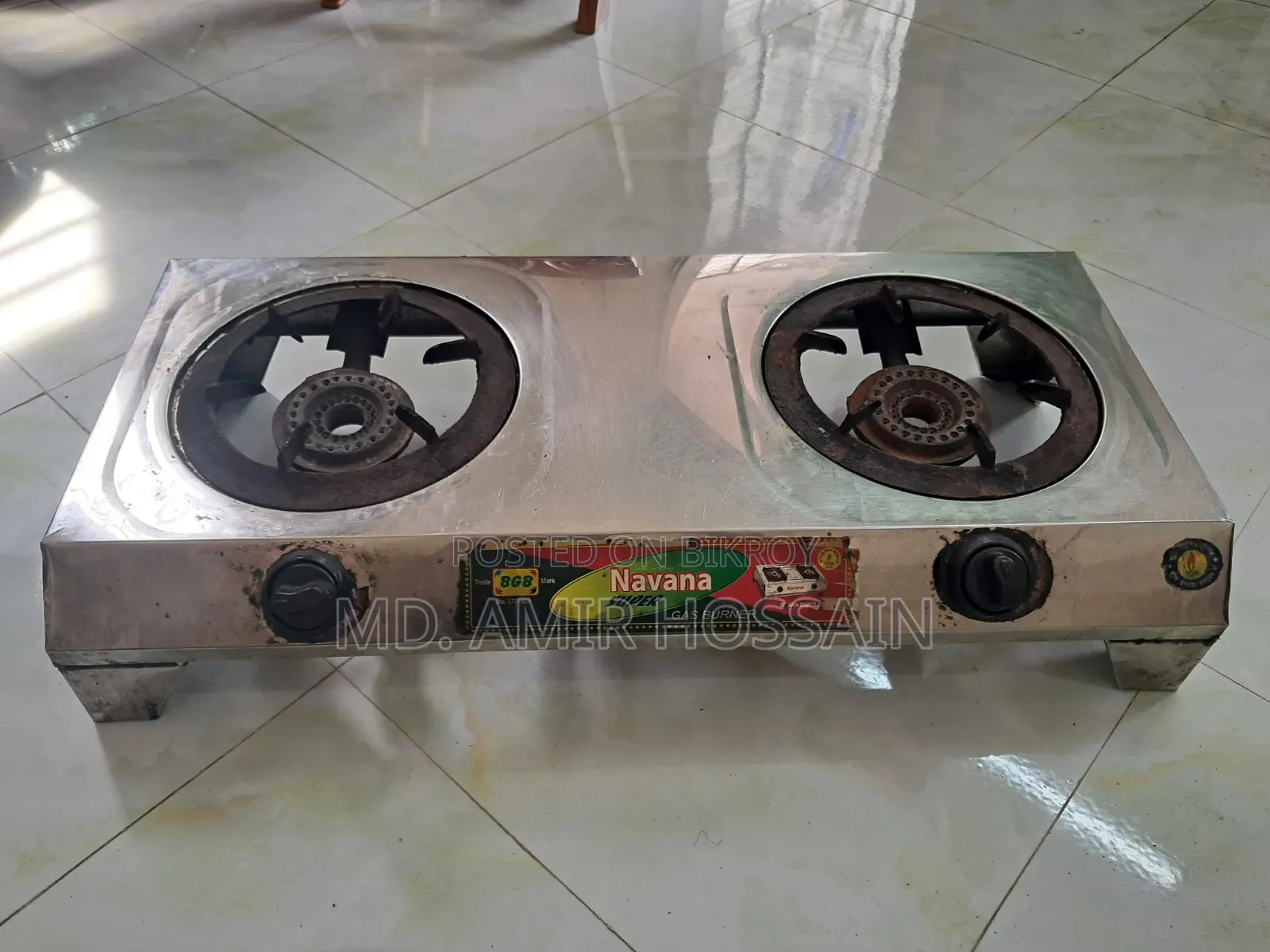 ২ বার্নারের Navana Stainless Steel গ্যাসের চুলা বিক্রি হবে