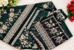 এথনিক থ্রি পিস ১০০% কটন ফেব্রিক সফট, কমফোর্টেবল এবং এলিগ্যান্ট প্রিন্ট