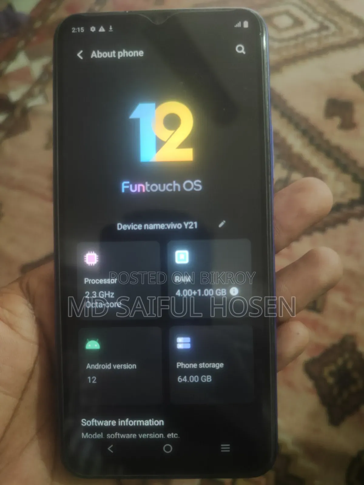 Vivo Y21 64 GB Blue