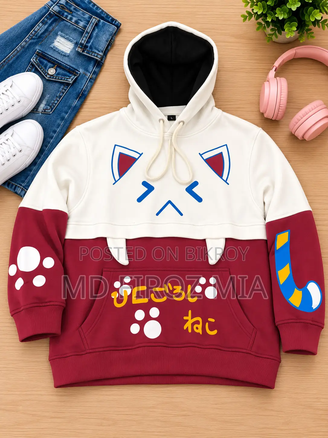 Trendy Stylish Ladies Hoodie Multicolor