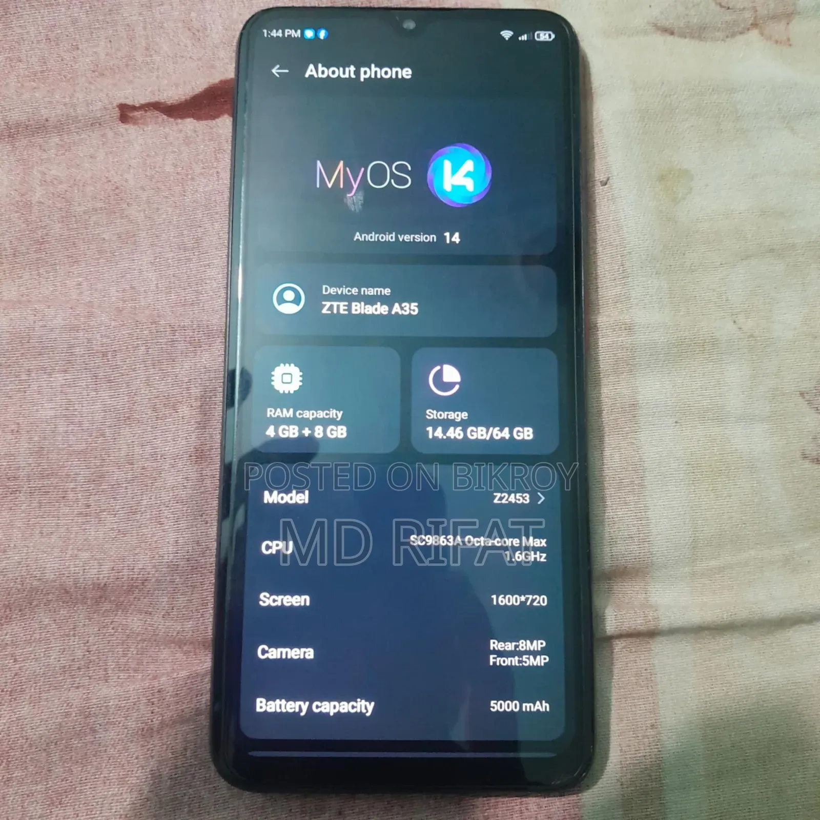 ZTE A35 12 GB Black