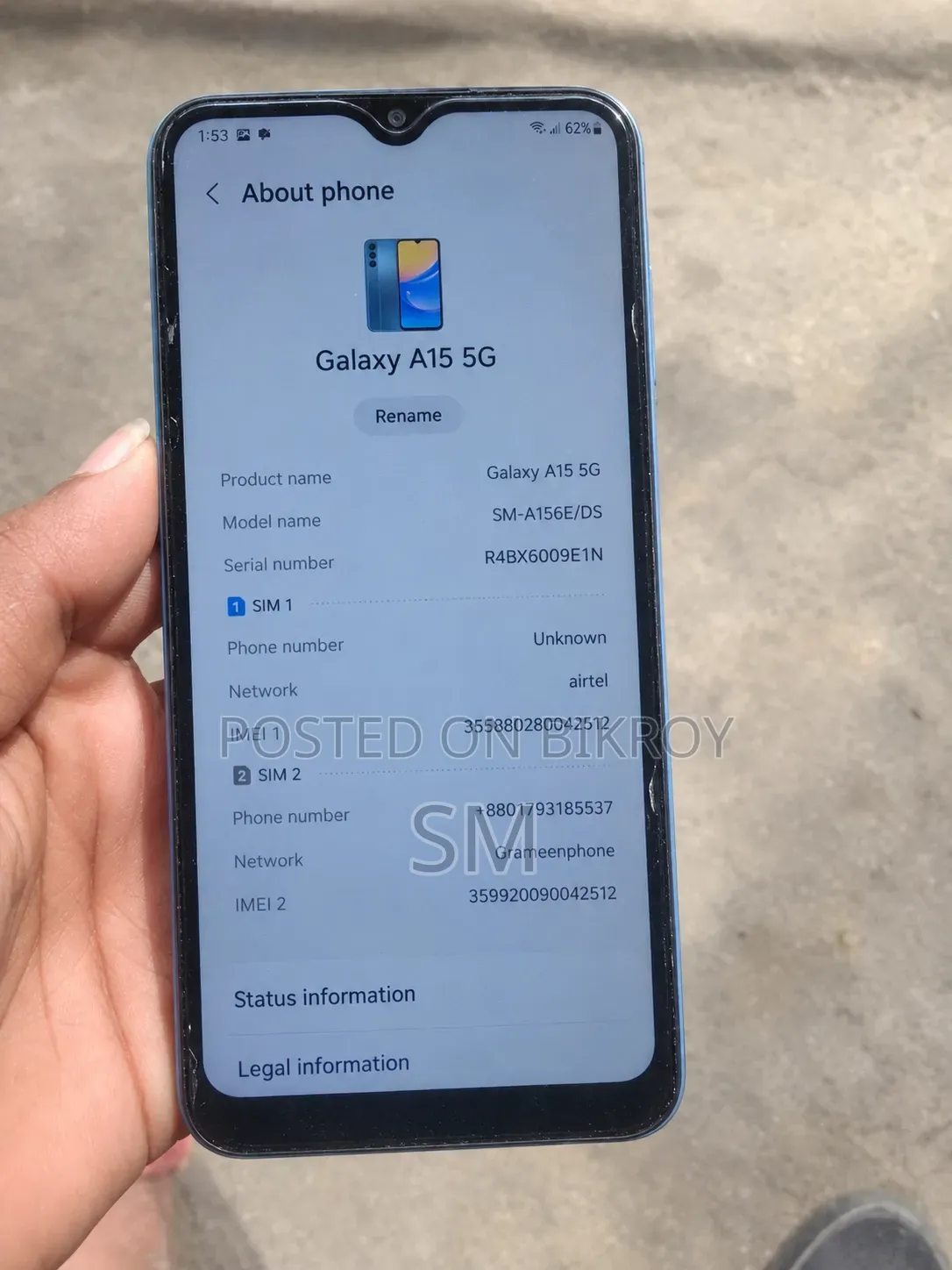 Samsung Galaxy A15 5G 256 GB Blue