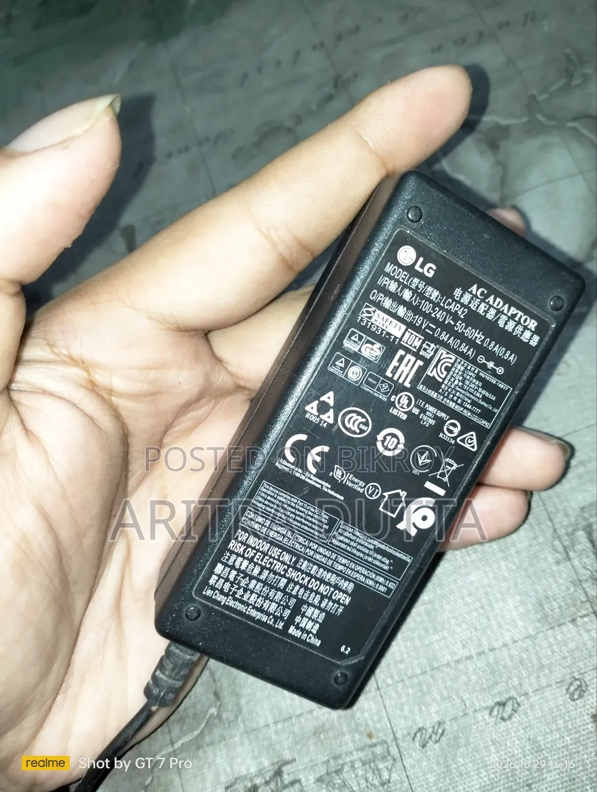 LG Adapter Orginal 15.96W