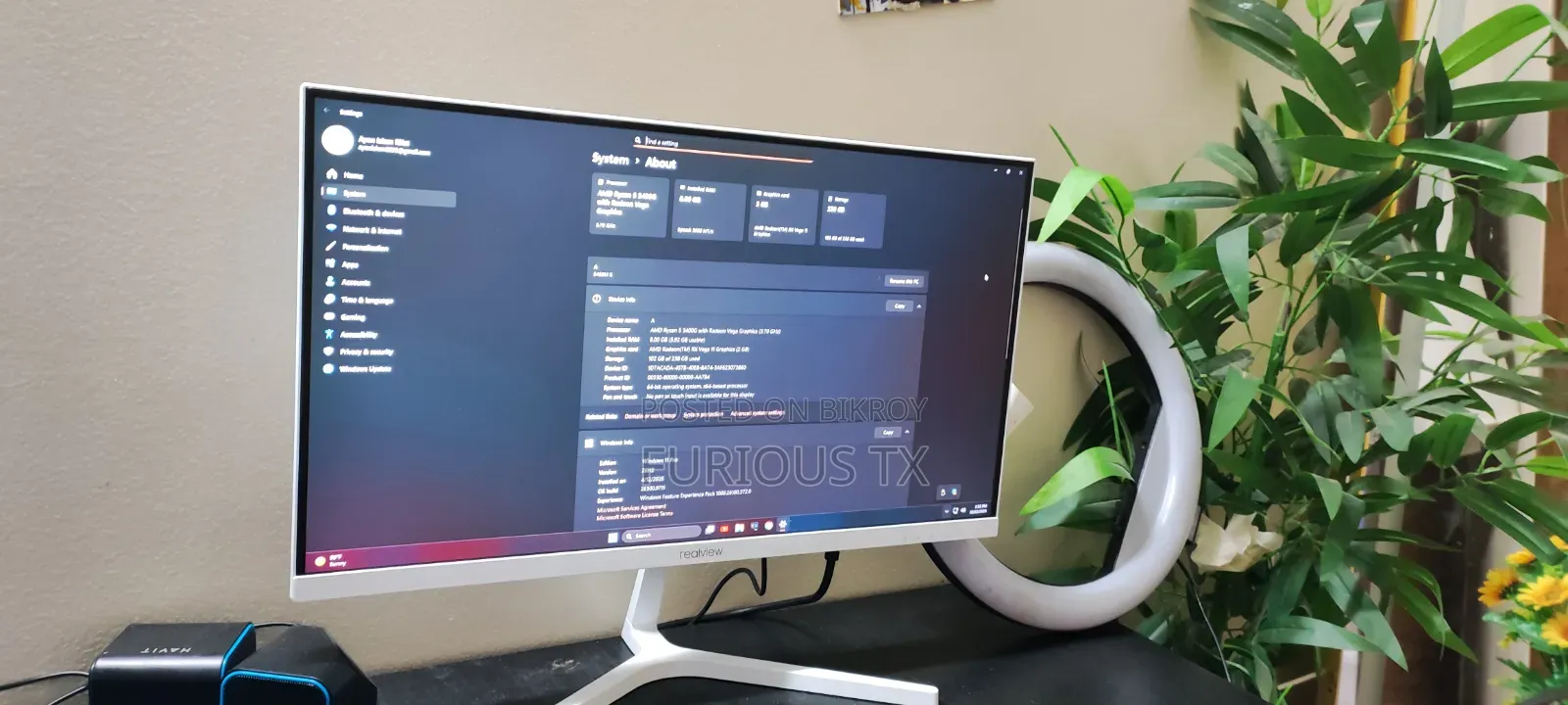 Desktop Computer Gigabyte 8GB AMD Ryzen 5 SSD 256GB