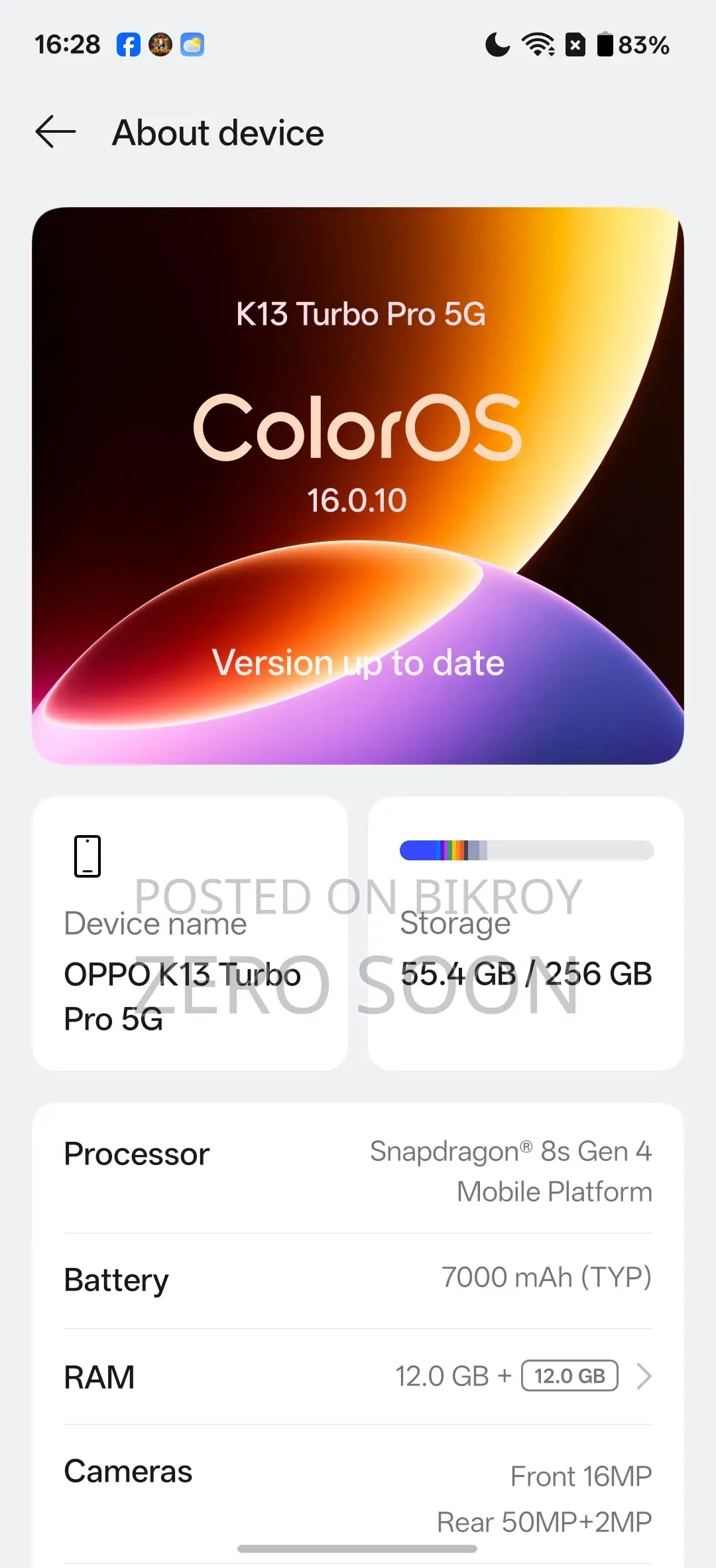 Oppo K13 5G 256 GB Black