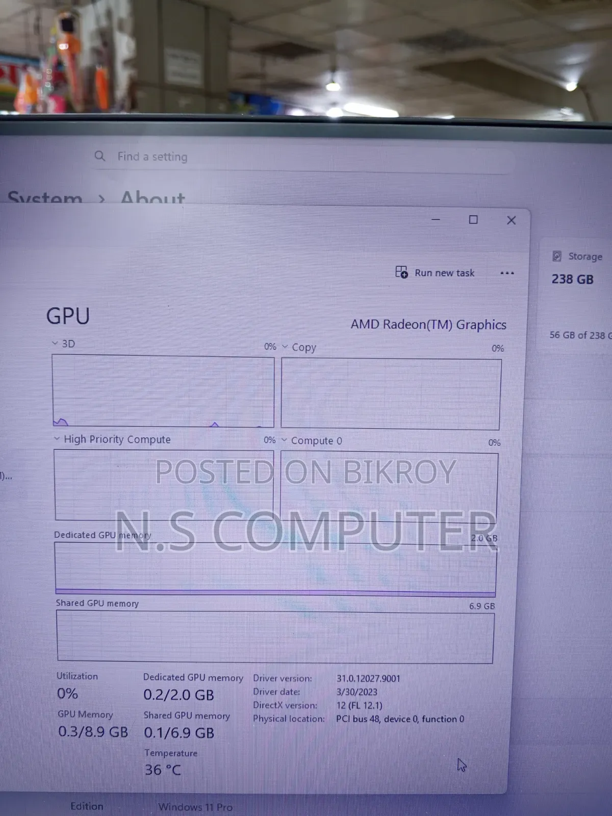 Desktop Computer 16GB AMD Ryzen 5 SSD 256GB