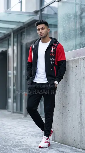Men's Stylish Zipper Cotton Fleece Hoodie