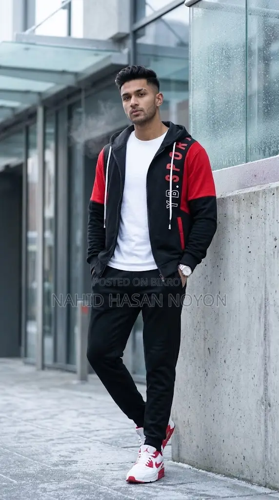 Men's Stylish Zipper Cotton Fleece Hoodie