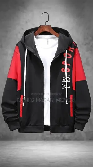 Men's Stylish Zipper Cotton Fleece Hoodie