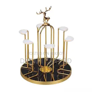 360 Rotating 6-Cup Glass & Mug Drying Rack Stand - Dream-Cart-Bd