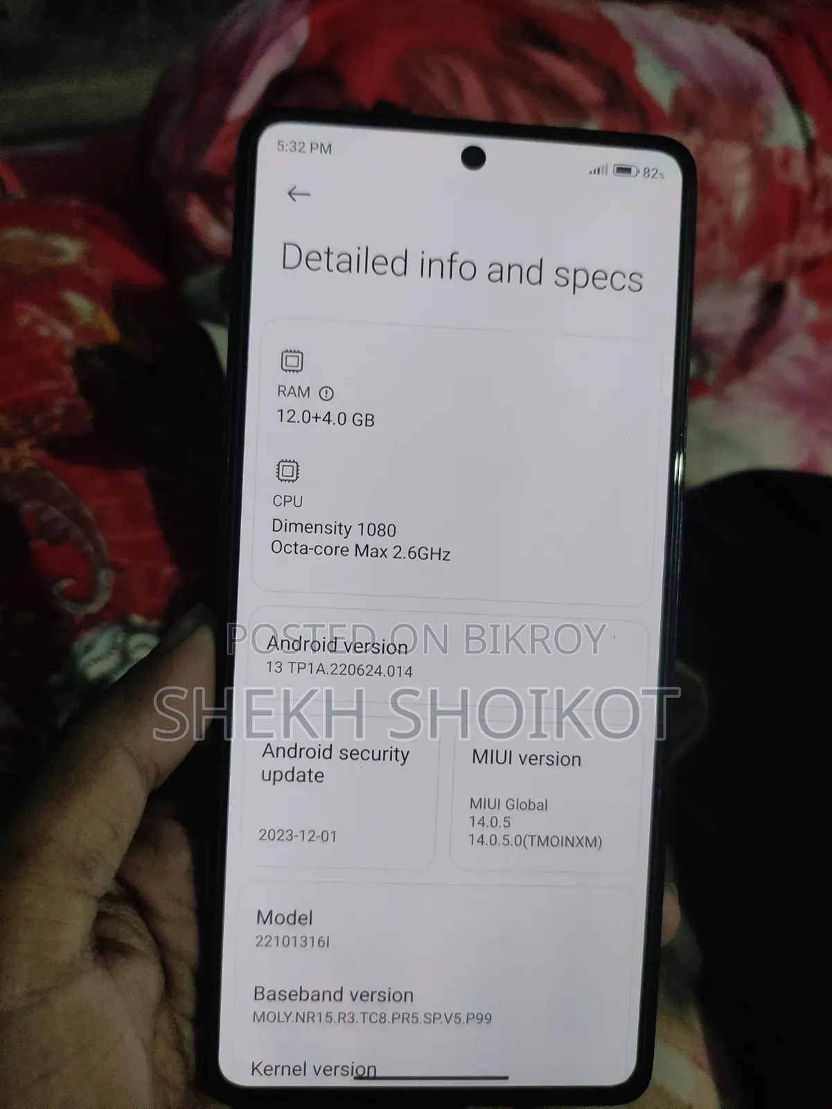 Xiaomi Redmi Note 12 Pro 5G 256 GB Red