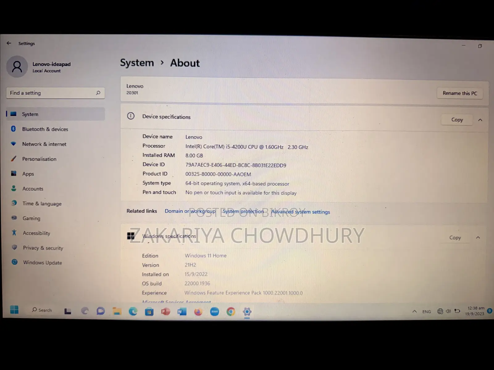 Laptop Lenovo Ideapad 3 8GB Intel Core i5 HDD+SSD 500GB