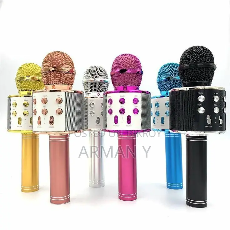 WS-858 Wireless Bluetooth Karaoke Microphone Speaker