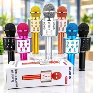 WS-858 Wireless Bluetooth Karaoke Microphone Speaker