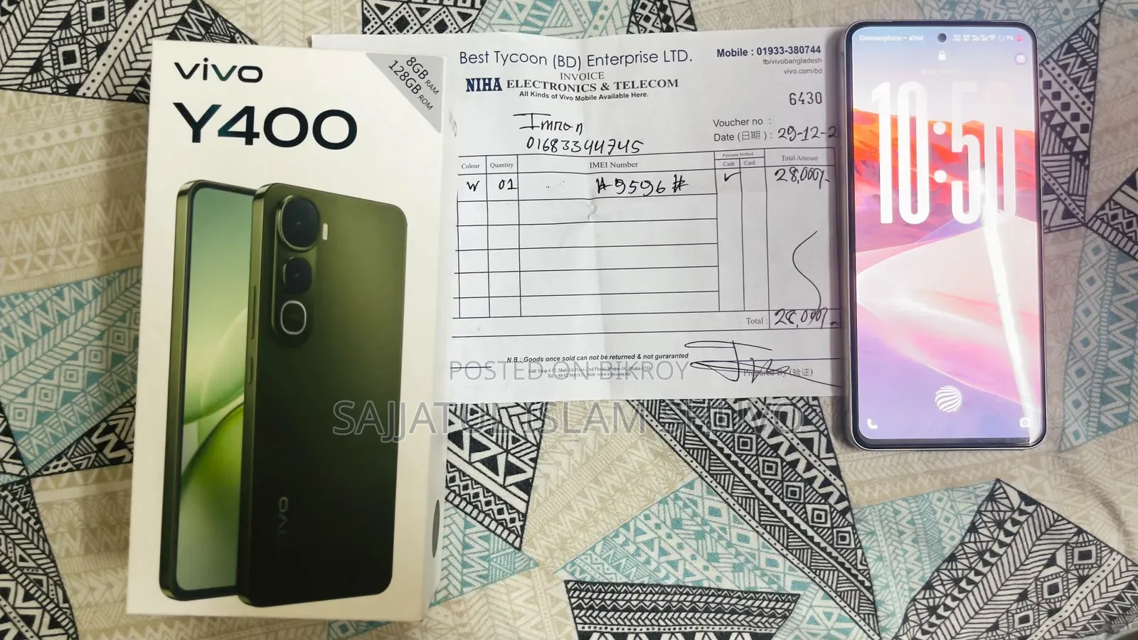 New Vivo Y400 128 GB White