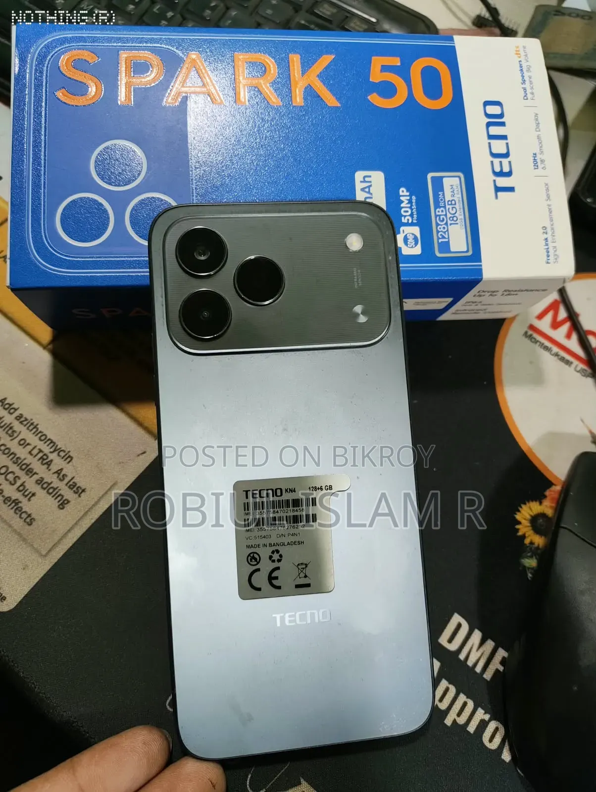 Tecno Spark 50 128 GB Silver