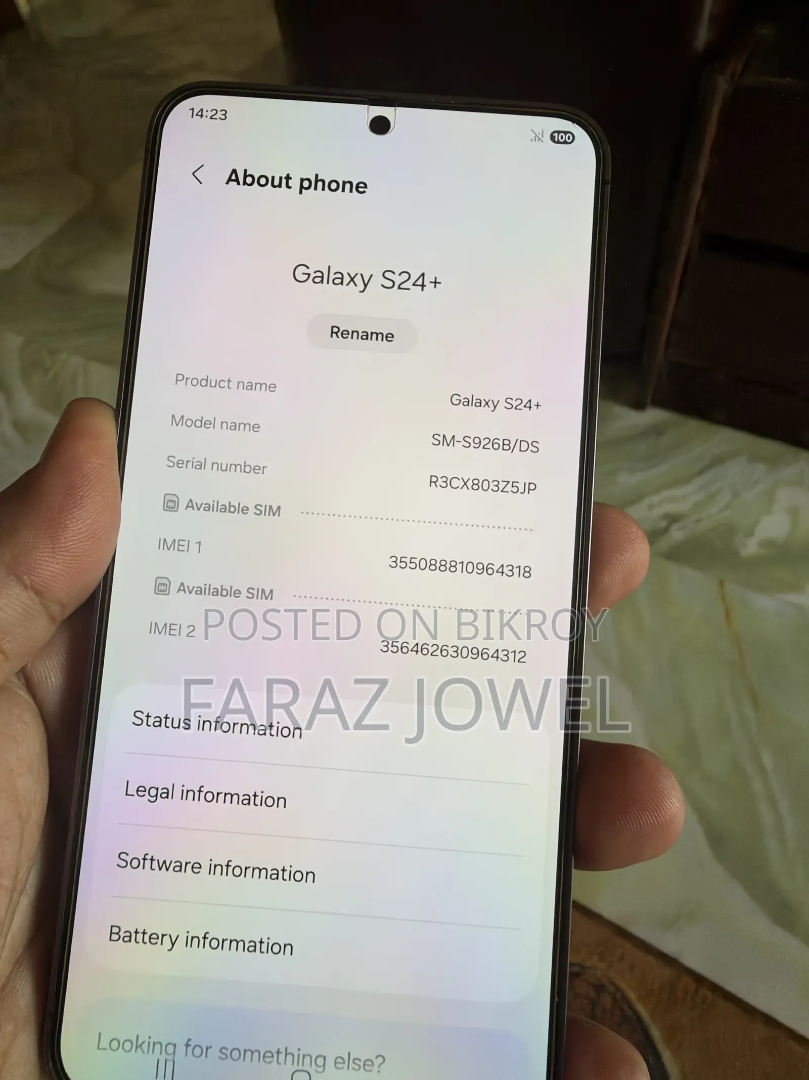 Samsung Galaxy S24 Plus 256 GB Black