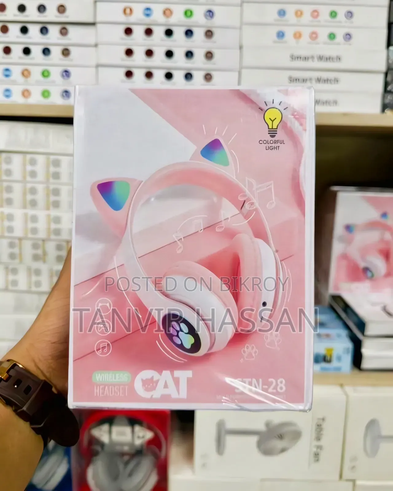 Cat Ear Design With RGB Flash Lighting Headphone