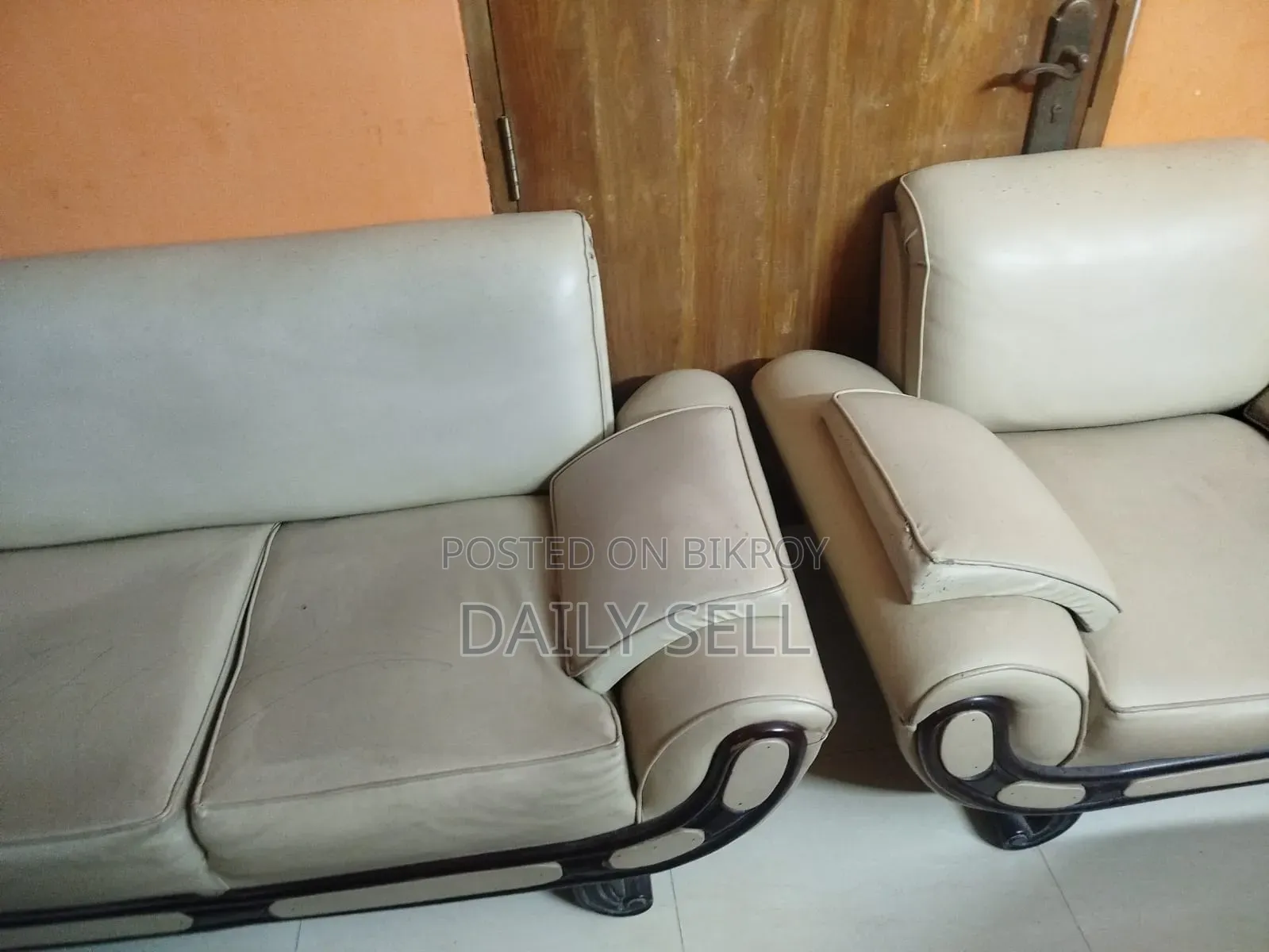 2 Seater Sofa With Cover and 1 Seater Sofa With Cover