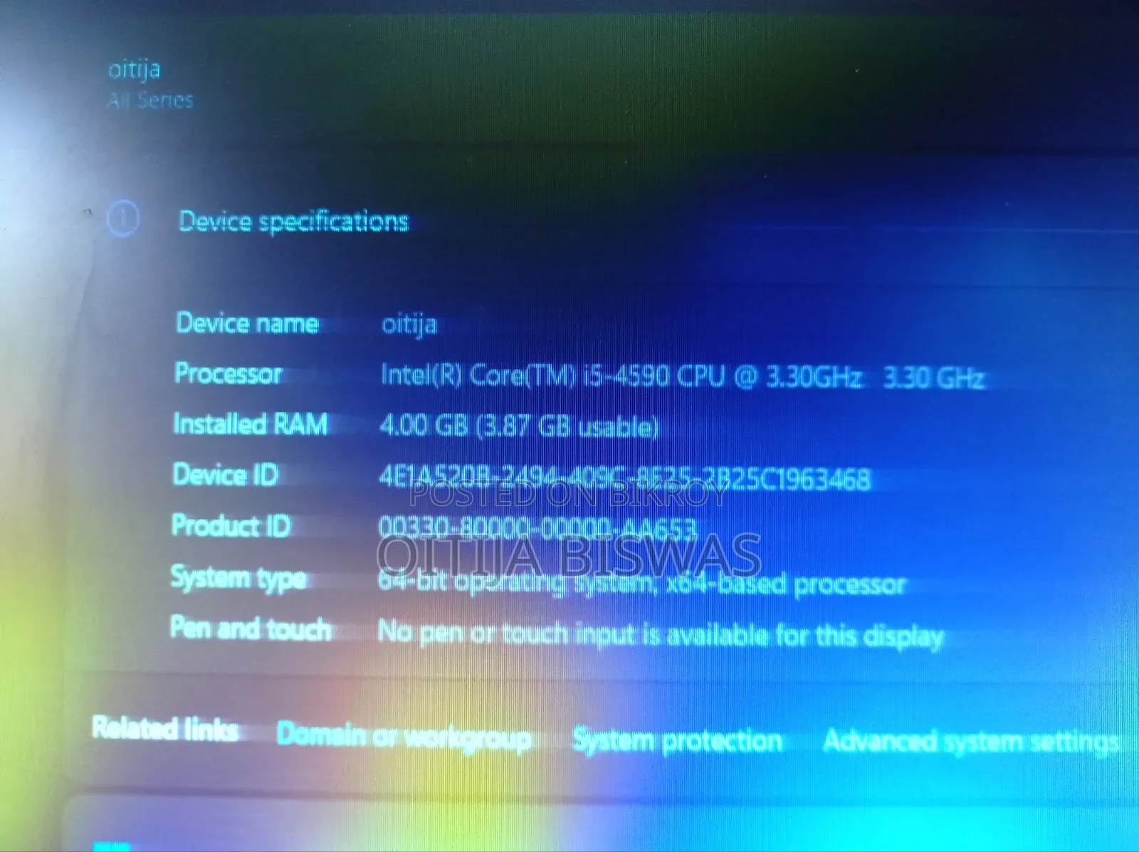 Desktop Computer 4GB Intel Core i5 SSD 128GB