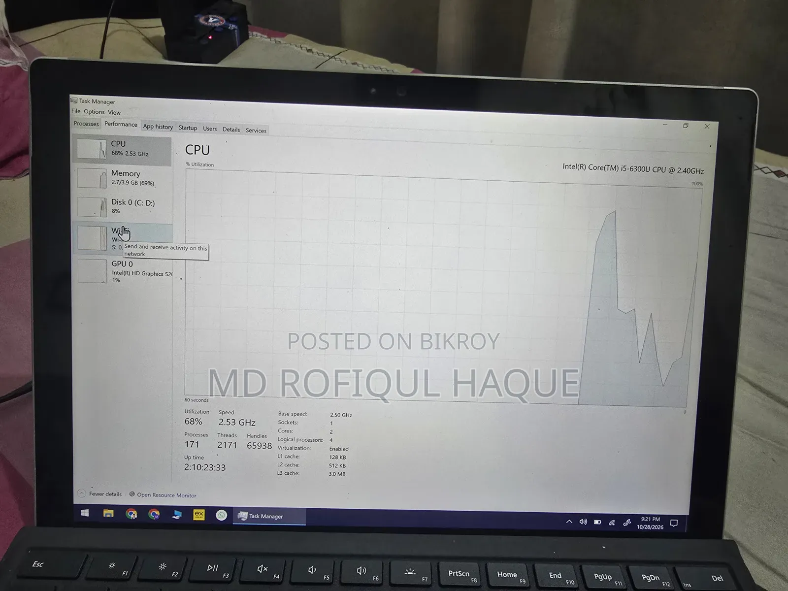Laptop Microsoft Surface Pro 4 4GB Intel Core i5 SSD 128GB