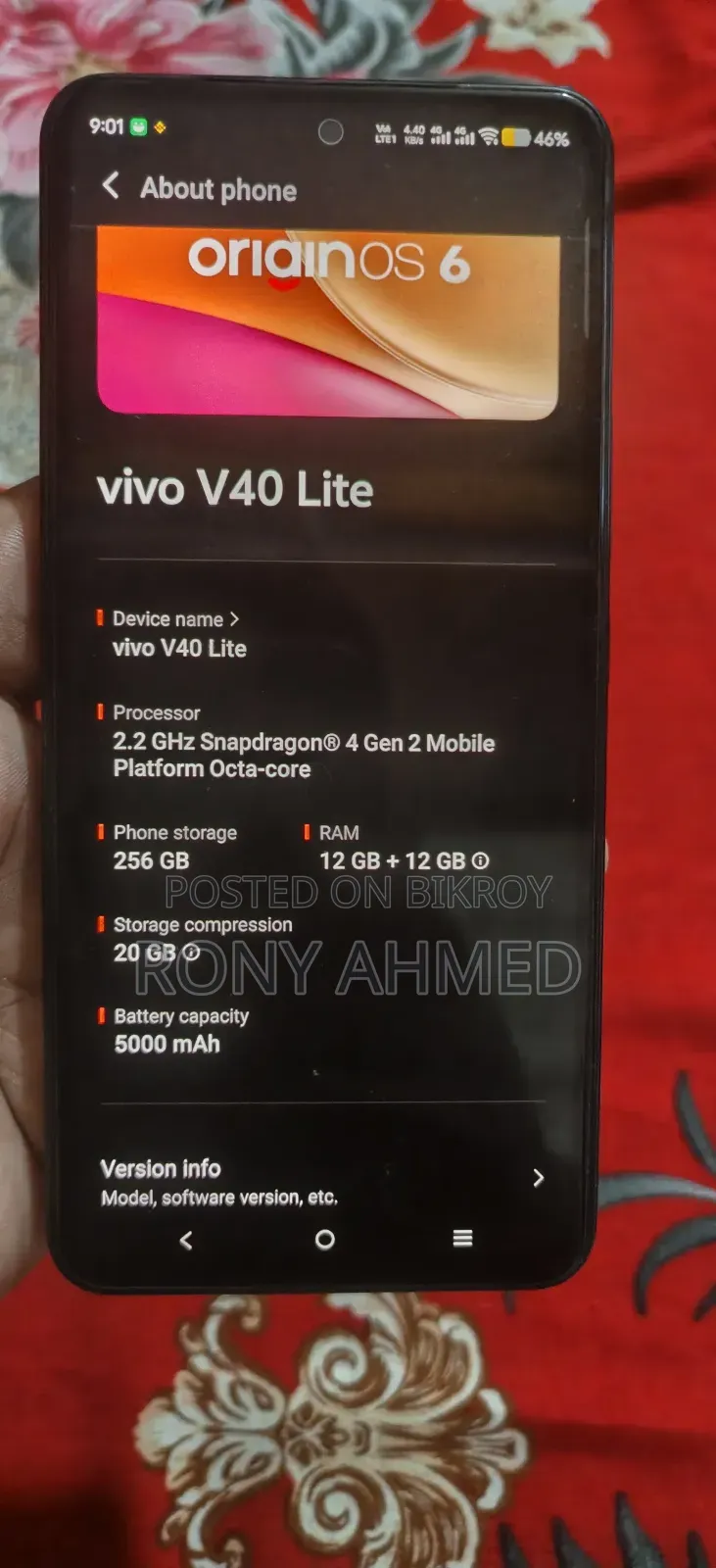 Vivo V40 Lite 256 GB Purple