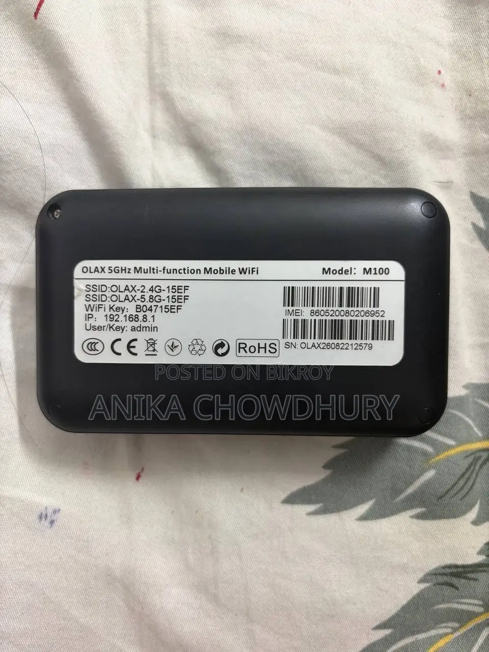 ওলাক্স পকেট রাউটার প্লাস পাওয়ার ব্যাংক
