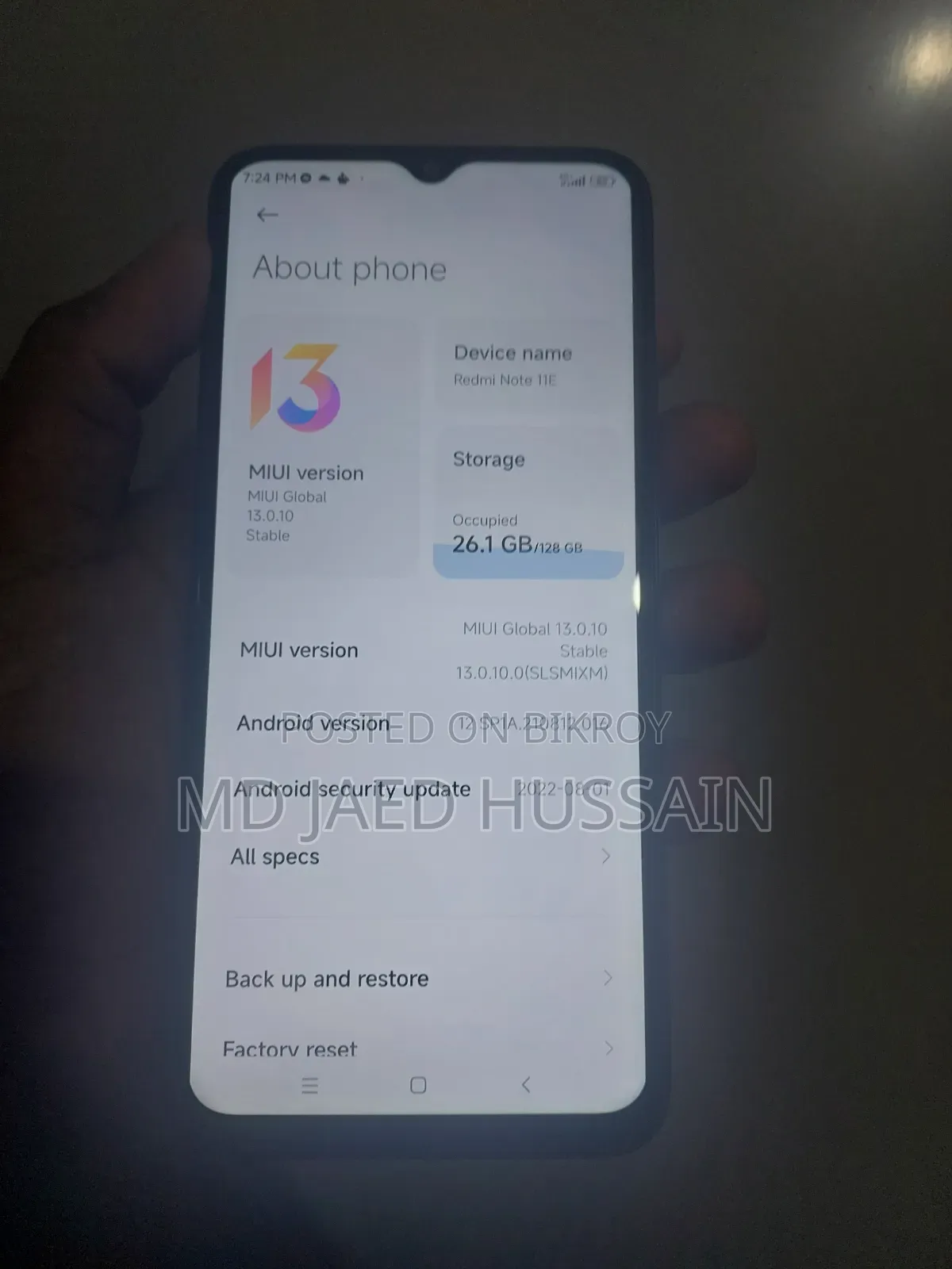 Xiaomi Redmi Note 11E 128 GB Black
