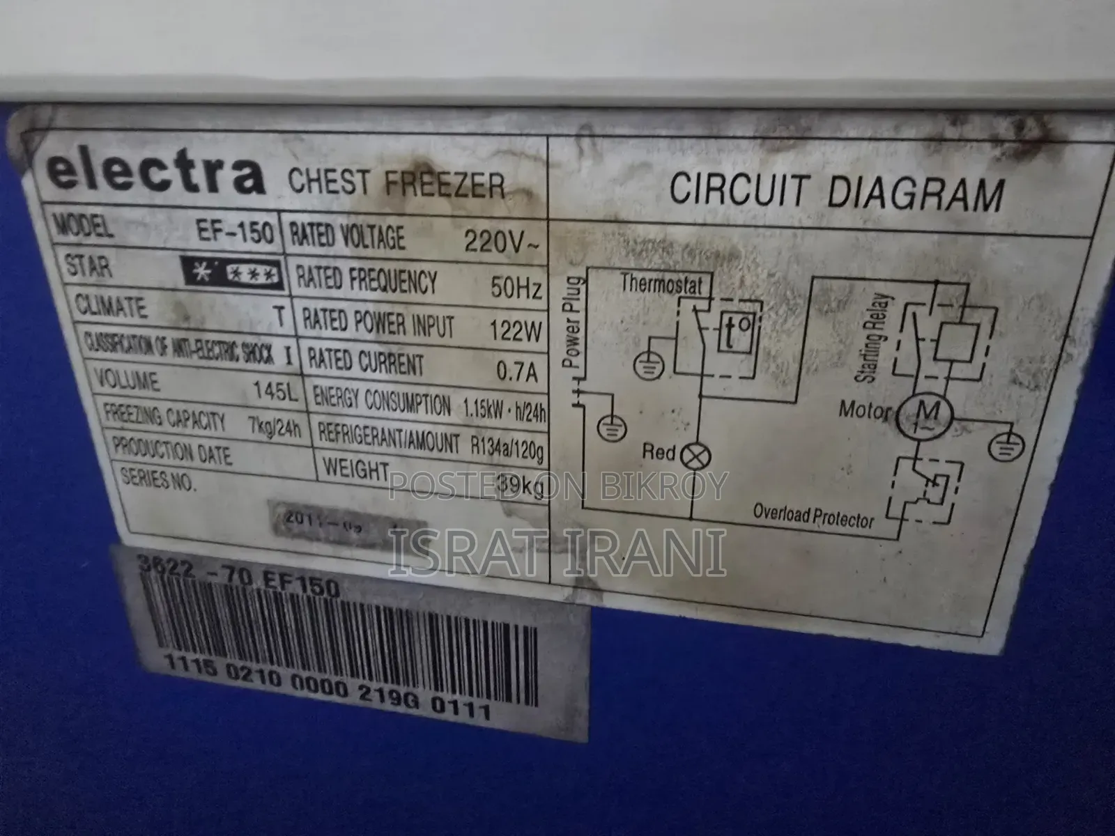 Electra Chest Freezer (Deep Freezer)