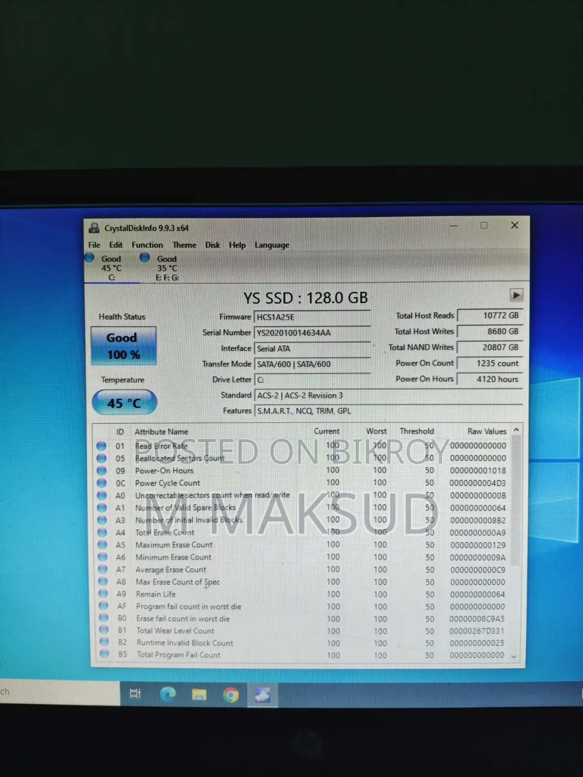 Desktop Computer 8GB Intel Core i7 HDD+SSD 640GB