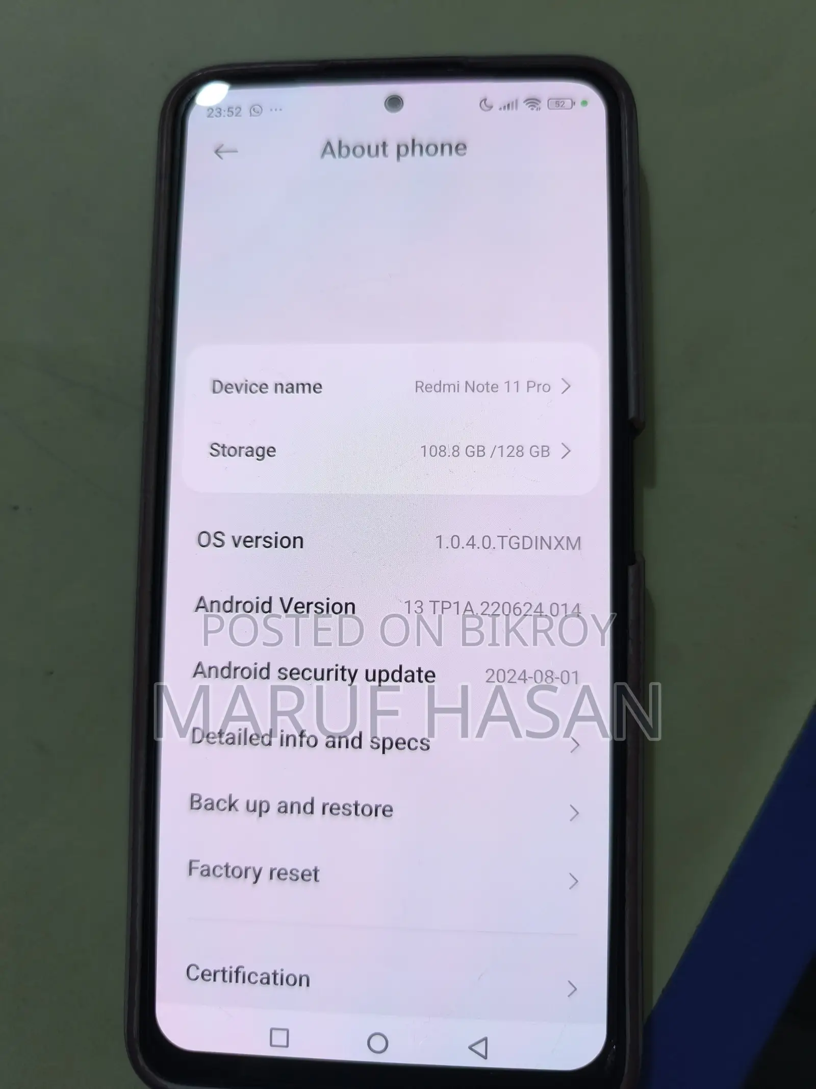 Xiaomi Redmi Note 11 Pro 128 GB Black